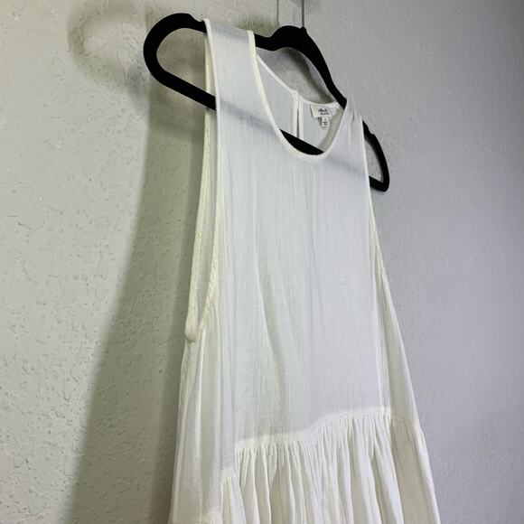 WILFRED ARITZIA Dress Small Scoop Neck Sleeveless Drop Waist Cotton Midi Pockets - Picture 8 of 13